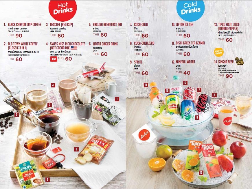 airasia-in-flight-menu-3 ธนาคารกรุงเทพ แอร์เอเชีย รับเครื่องดื่มฟรี บนไฟลท์ แอร์เอเชีย