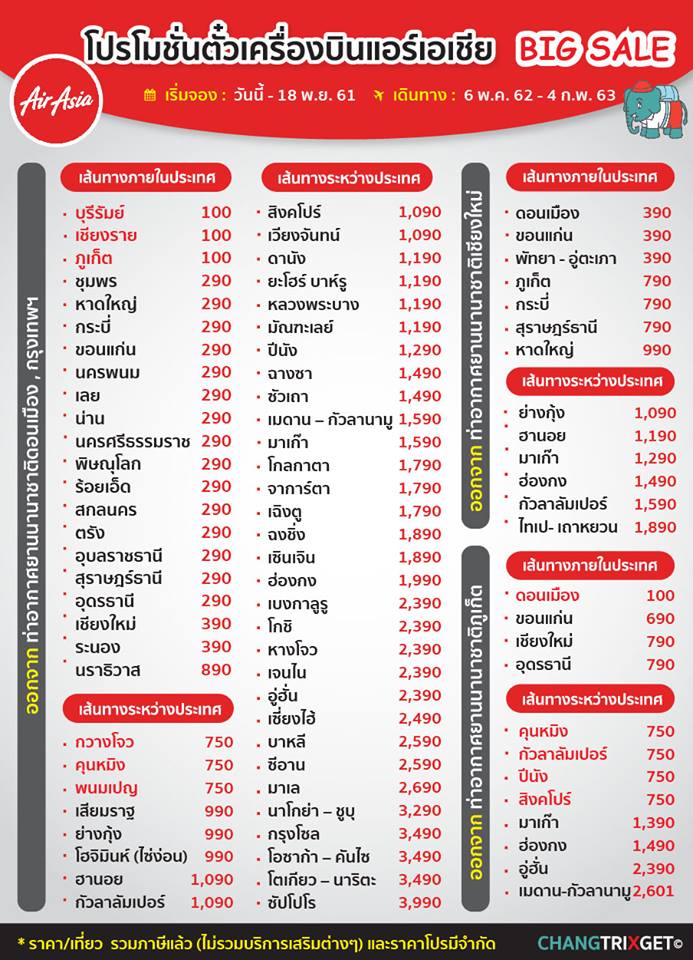AirAsia BIG Sale โปร 0 บาท ส่งท้าย จองตั๋วเครื่องบิน บินฟรี กับ แอร์เอเชีย Airasia Big Sale โปร 0 บาท ส่งท้าย จองตั๋วเครื่องบิน บินฟรี กับ แอร์เอเชีย
