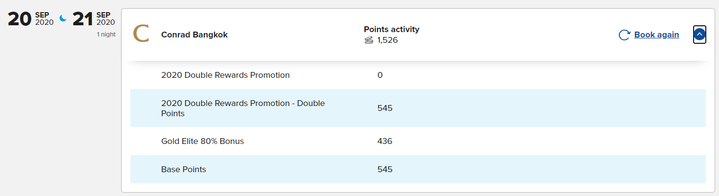 double point plus double night activity